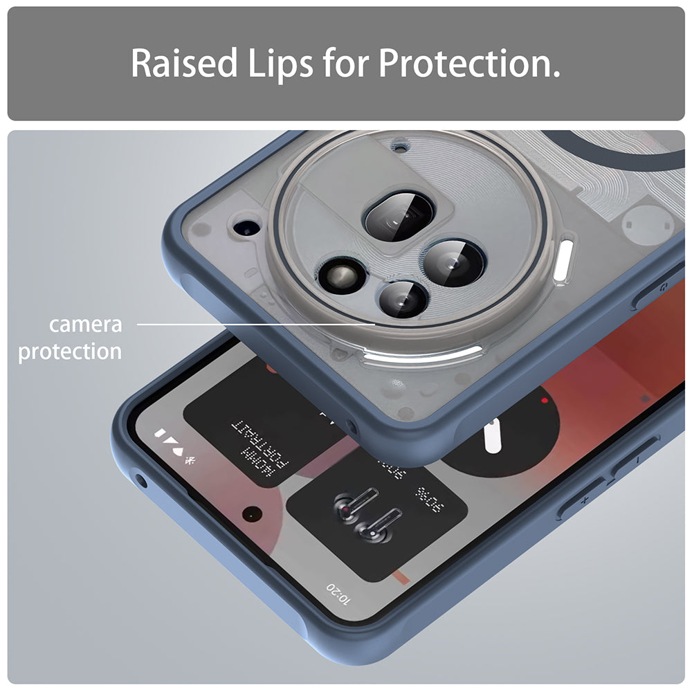 MagSafe Case for Nothing Phone (3a) Pro, Techsuit, HaloFrost II, Navy Blue