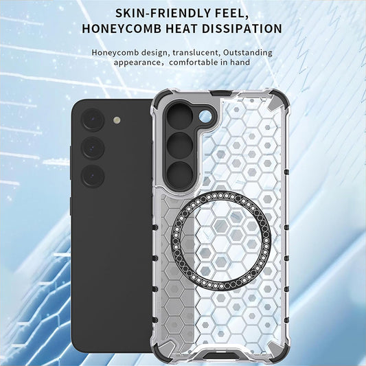 MagSafe Case for Oppo Reno13, Techsuit, HoneyComb Shield, White