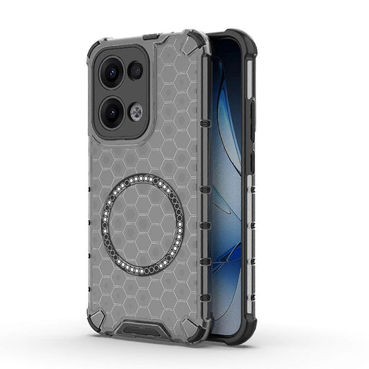 MagSafe Case for Oppo Reno13, Techsuit, HoneyComb Shield, Black