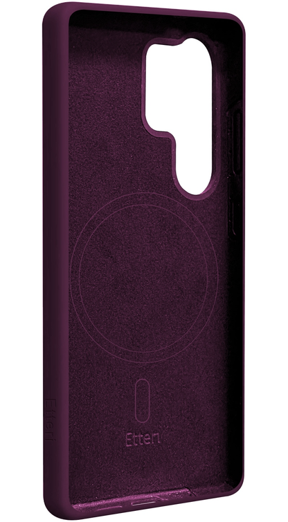 MagSafe Case for Samsung Galaxy S25 Ultra S938, Etteri, Silicone Mag, Burgundy