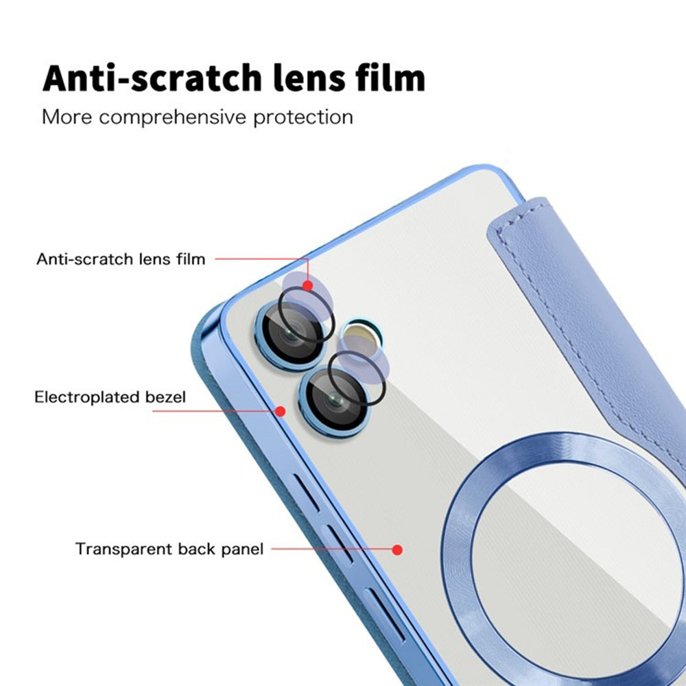 MagSafe Case for Samsung Galaxy A05 A055, Techsuit, SmartMag Book, Blue