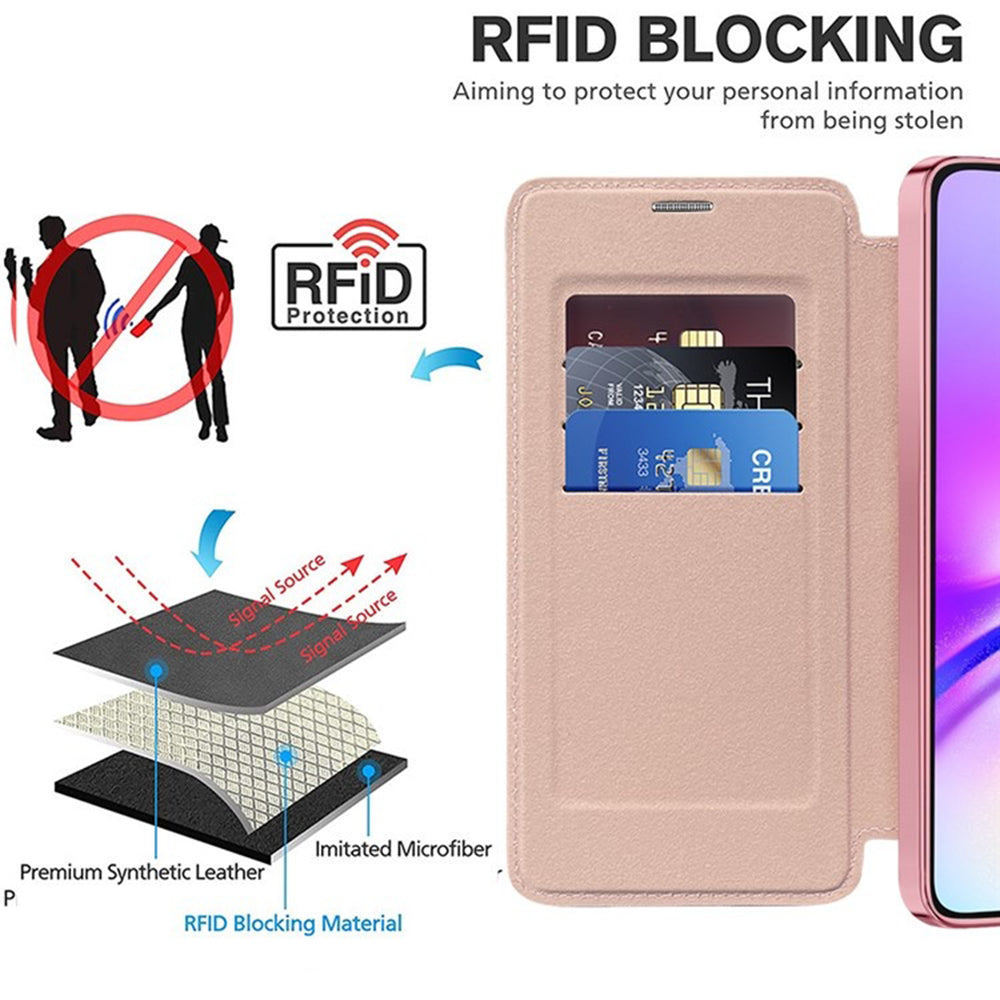 MagSafe Case for Samsung Galaxy A05 A055, Techsuit, SmartMag Book, Pink