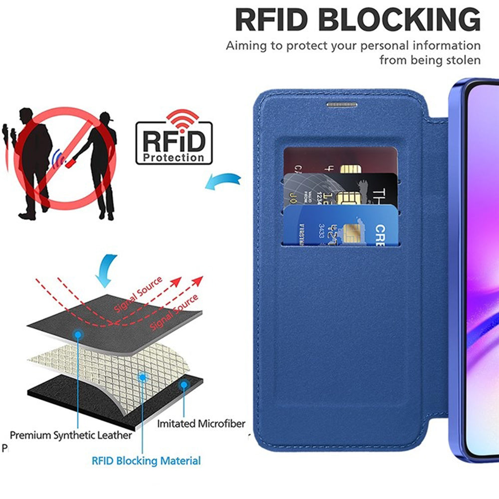 MagSafe Case for Samsung Galaxy A05s A057, Techsuit, SmartMag Book, Blue