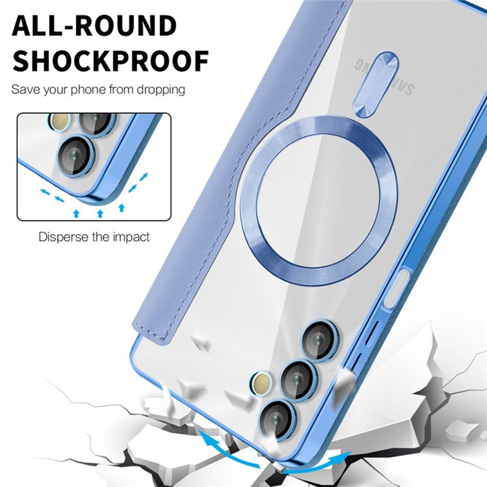 MagSafe Case for Samsung Galaxy A05s A057, Techsuit, SmartMag Book, Blue