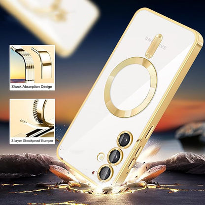 MagSafe Case for Samsung Galaxy A07 4G A075, Techsuit, Luxury Crystal, Light Purple