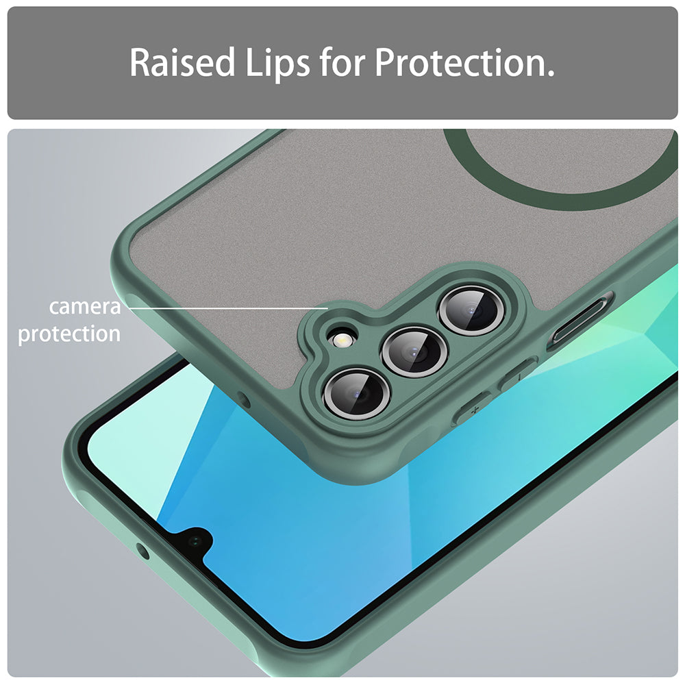 MagSafe Case for Samsung Galaxy A16 5G A166 / A16 4G A165, Techsuit, HaloFrost II, Green
