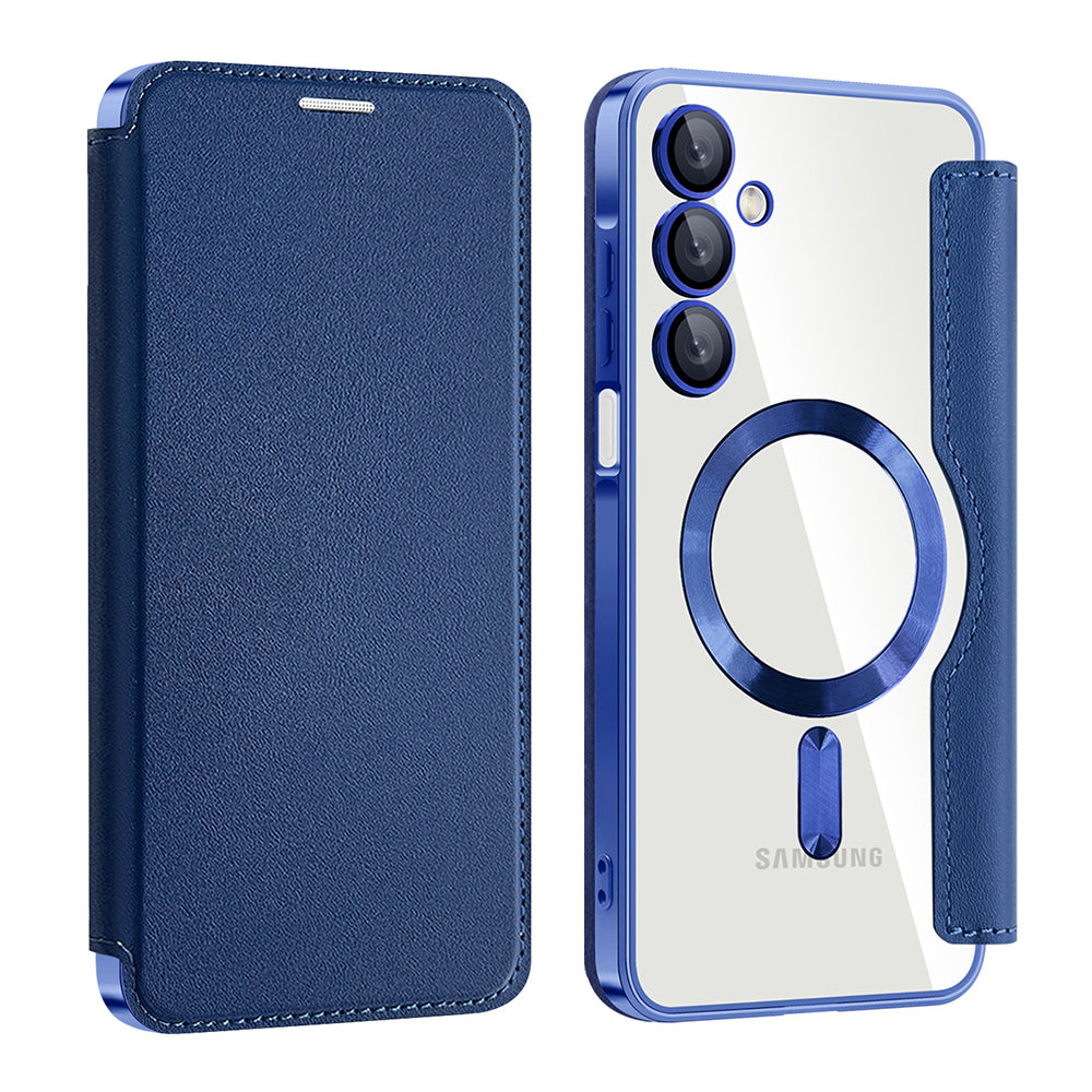 MagSafe Case for Samsung Galaxy A16 5G A166 / A16 4G A165, Techsuit, SmartMag Book, Blue