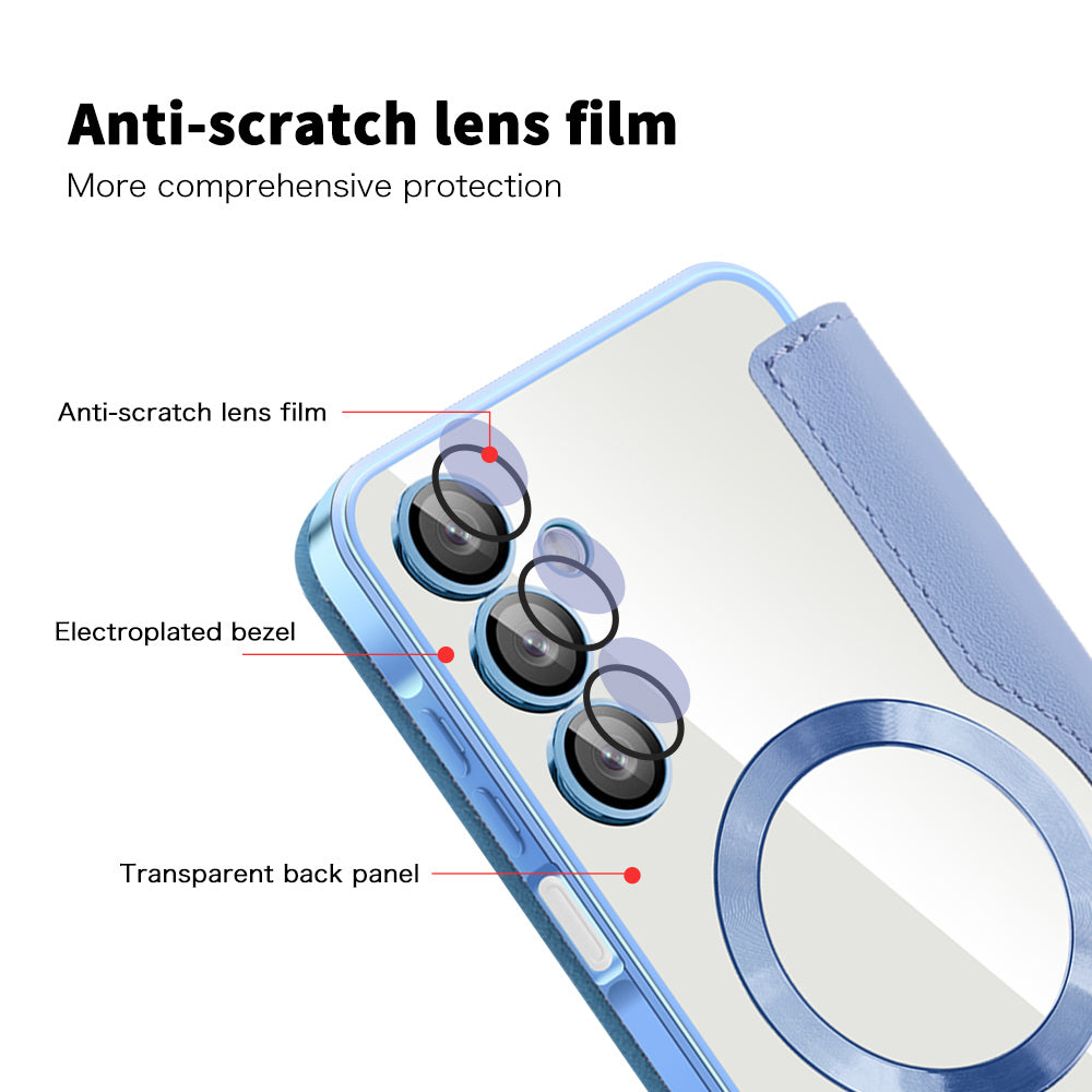 MagSafe Case for Samsung Galaxy A16 5G A166 / A16 4G A165, Techsuit, SmartMag Book, Blue