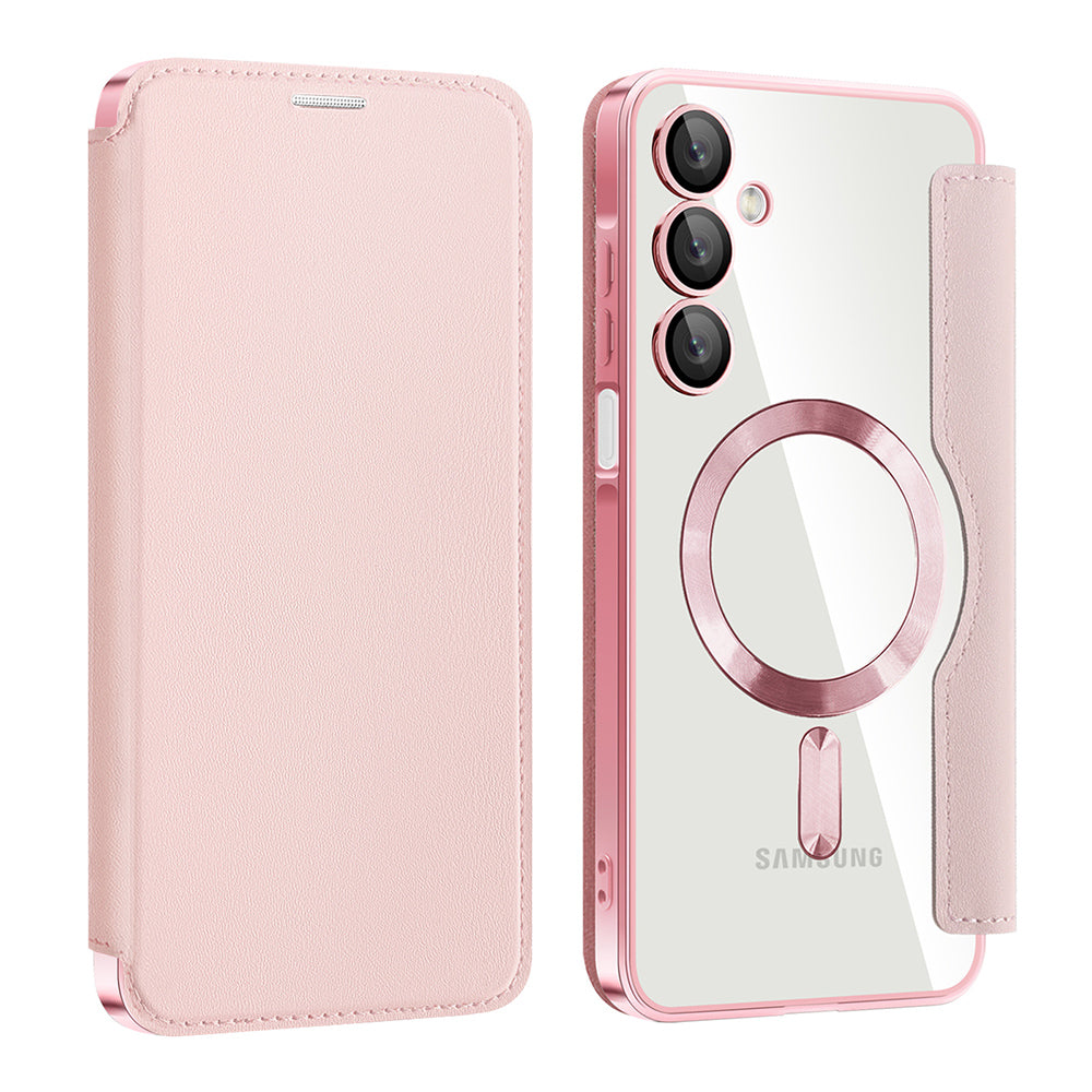 MagSafe Case for Samsung Galaxy A16 5G A166 / A16 4G A165, Techsuit, SmartMag Book, Pink