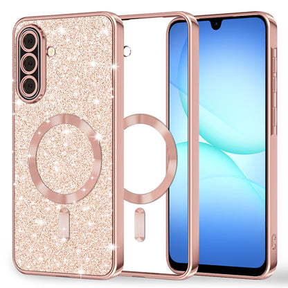 MagSafe Case for Samsung Galaxy A17 4G / A17 5G, Techsuit, Luxury Glitter, Pink