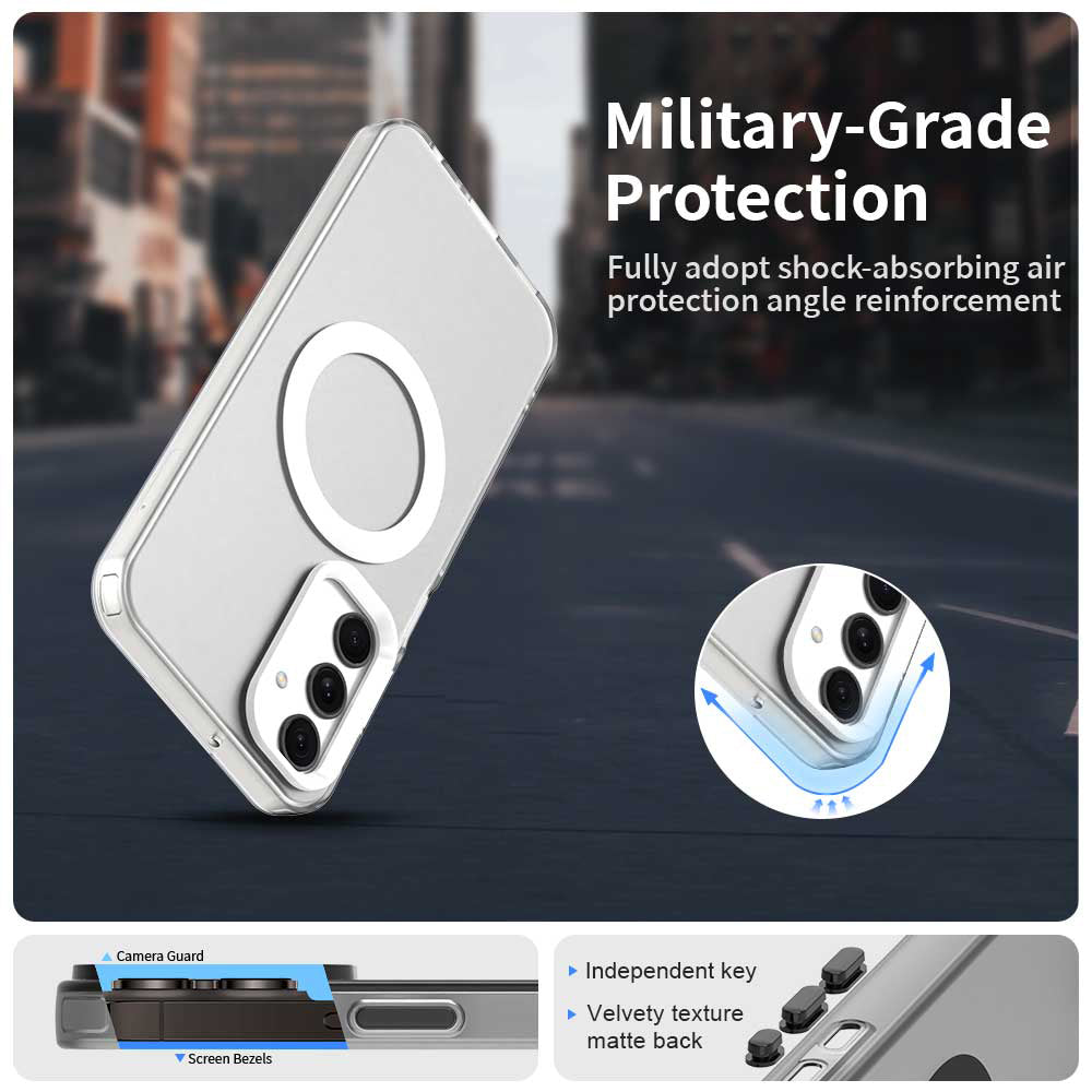 MagSafe Case for Samsung Galaxy A25 A256, Techsuit, CandyCase, White