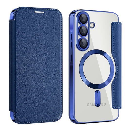 MagSafe Case for Samsung Galaxy A26 A266, Techsuit, SmartMag Book, Blue