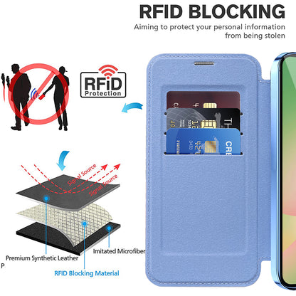 MagSafe Case for Samsung Galaxy A26 A266, Techsuit, SmartMag Book, Blue