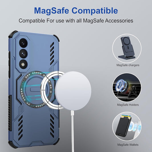 MagSafe Case for Samsung Galaxy A27 5G, Techsuit, ArmorMag, Blue