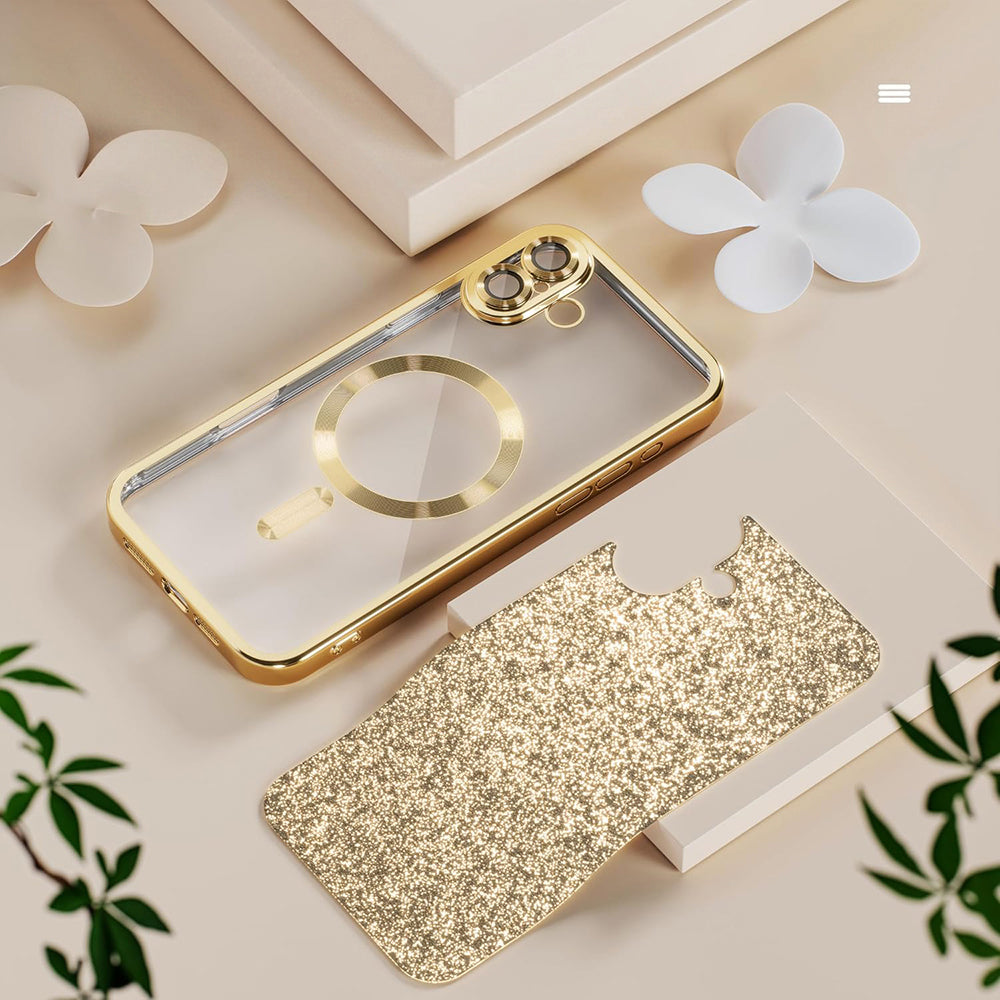 MagSafe Case for Samsung Galaxy A27 5G, Techsuit, Luxury Glitter, Light Green