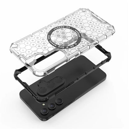MagSafe Case for Samsung Galaxy A35 5G A356, Techsuit, HoneyComb Shield, White