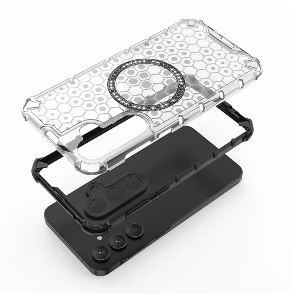 MagSafe Case for Samsung Galaxy A35 5G A356, Techsuit, HoneyComb Shield, Black
