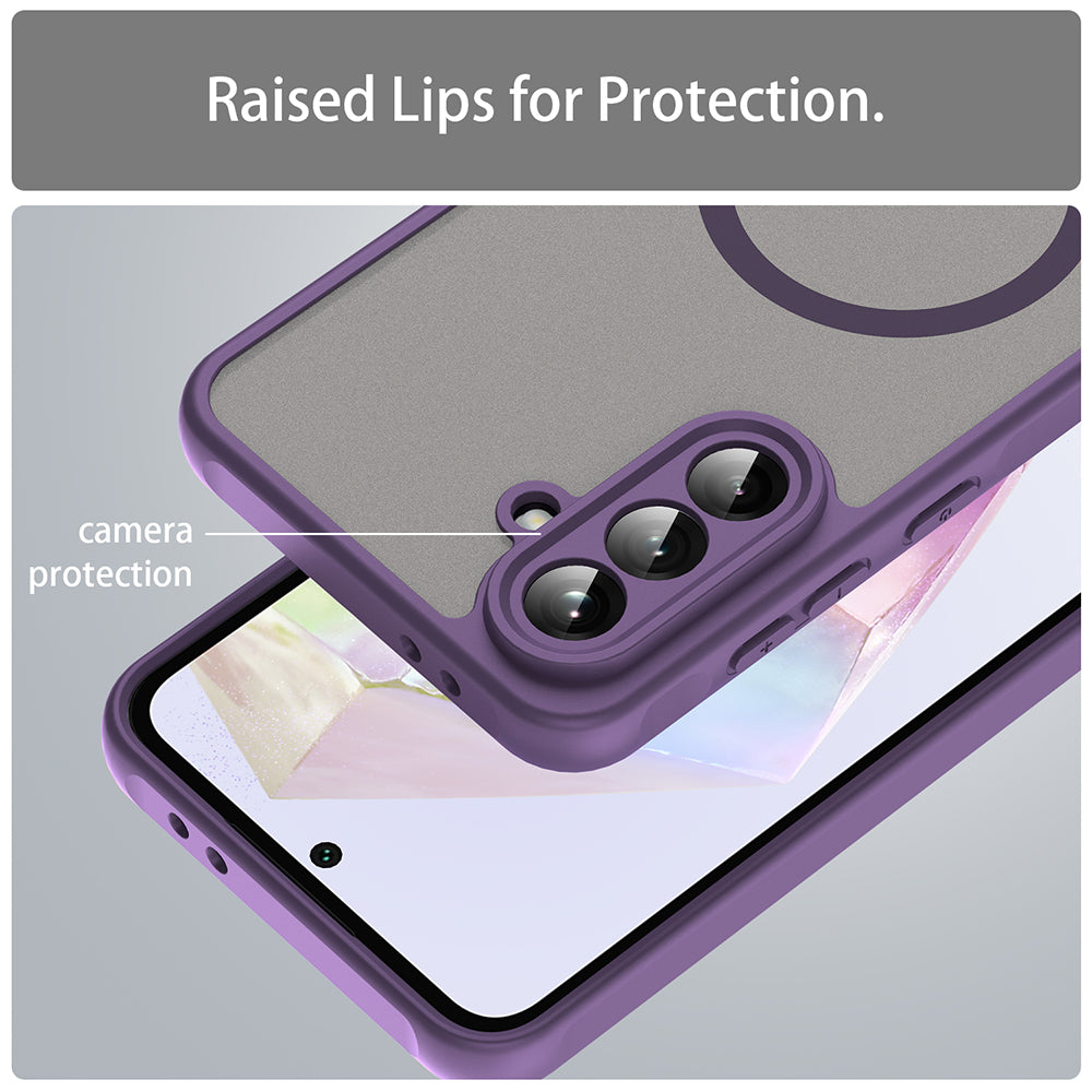 MagSafe Case for Samsung Galaxy A36 A366, Techsuit, HaloFrost II, Purple