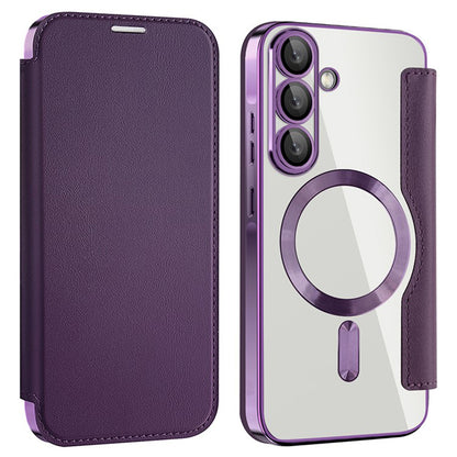 MagSafe Case for Samsung Galaxy A36 A366, Techsuit, SmartMag Book, Purple