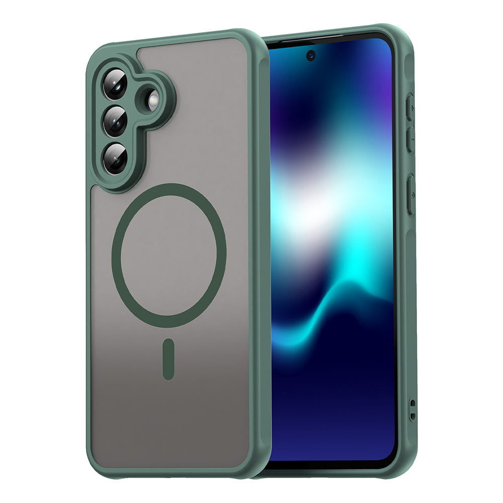 MagSafe Case for Samsung Galaxy A37 5G, Techsuit, HaloFrost II, Green