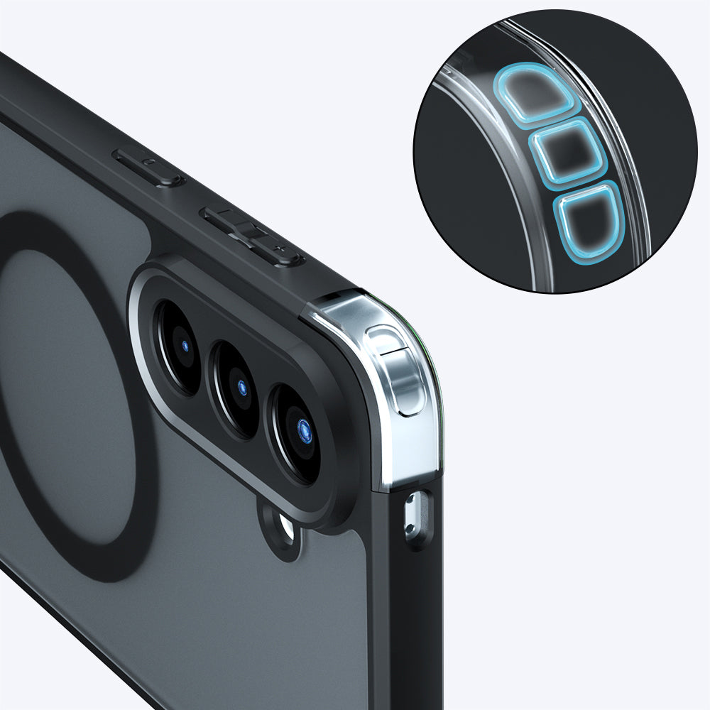 MagSafe Case for Samsung Galaxy A37 5G, Techsuit, PureFrost, Satin Black