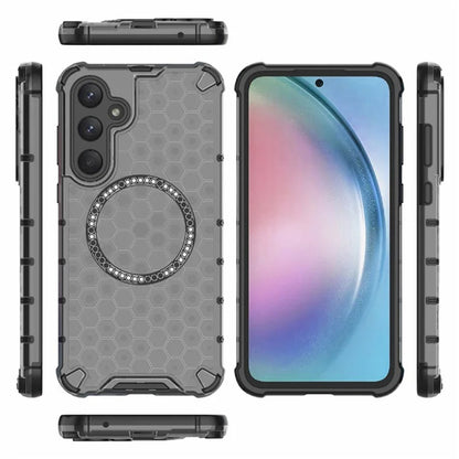 MagSafe Case for Samsung Galaxy A55 5G A556, Techsuit, HoneyComb Shield, Black