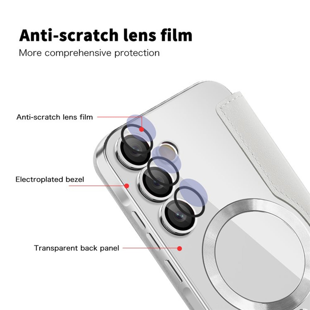 MagSafe Case for Samsung Galaxy A55 5G A556, Techsuit, SmartMag Book, Gray