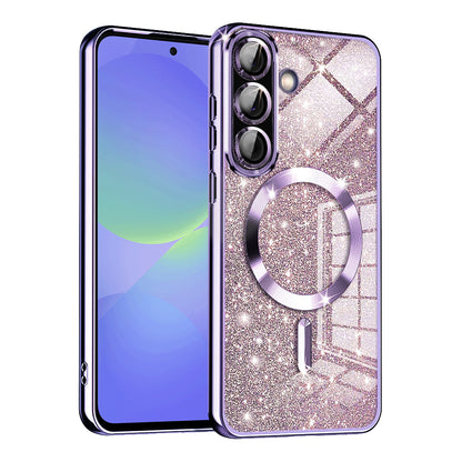 MagSafe Case for Samsung Galaxy A56 A566 / A36 A366, Techsuit, Luxury Glitter, Light Purple