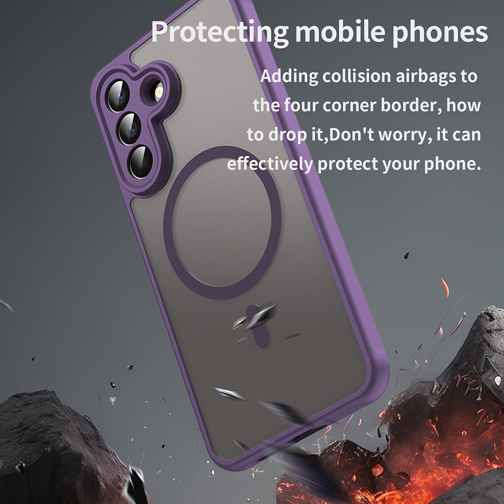 MagSafe Case for Samsung Galaxy A57 5G, Techsuit, HaloFrost II, Purple
