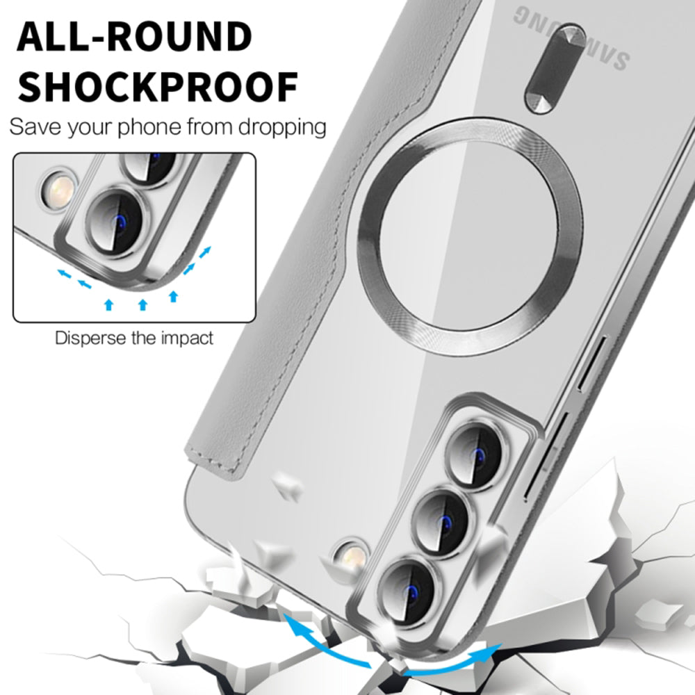 MagSafe Case for Samsung Galaxy S22+ 5G S906, Techsuit, SmartMag Book, Gray