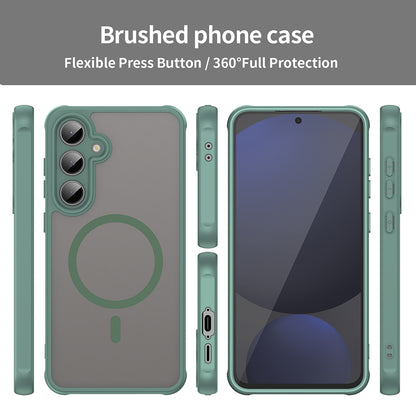 MagSafe Case for Samsung Galaxy S24 FE S721, Techsuit, HaloFrost II, Green