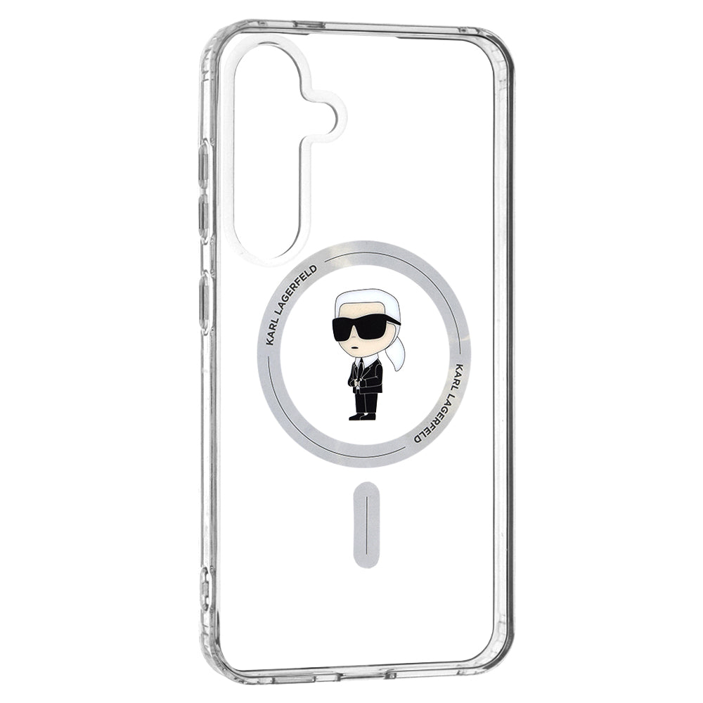 MagSafe Case for Samsung Galaxy S24+ S926, Karl Lagerfeld, IML Ikonik Karl, Transparent