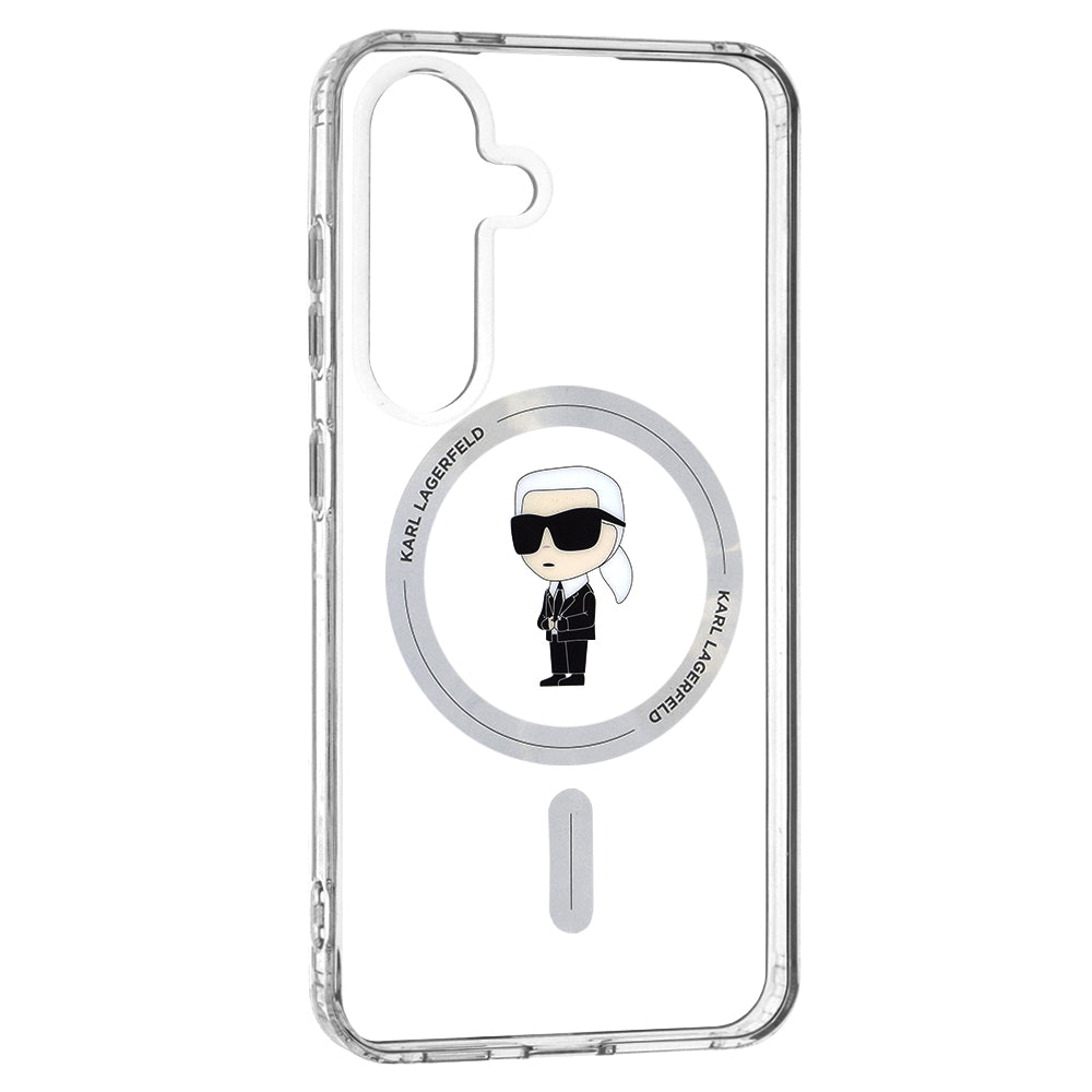MagSafe Case for Samsung Galaxy S24 S921, Karl Lagerfeld, IML Ikonik Karl, Transparent
