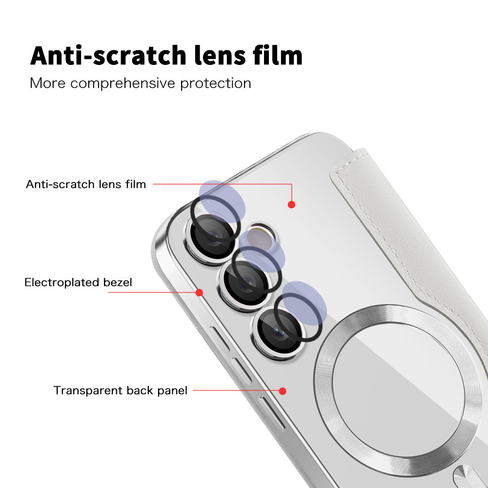 MagSafe Case for Samsung Galaxy S24 S921, Techsuit, SmartMag Book, Gray