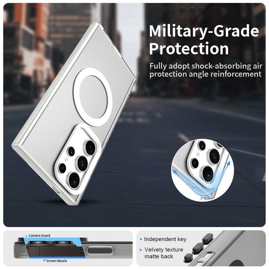 MagSafe Case for Samsung Galaxy S24 Ultra S928, Techsuit, CandyCase, White