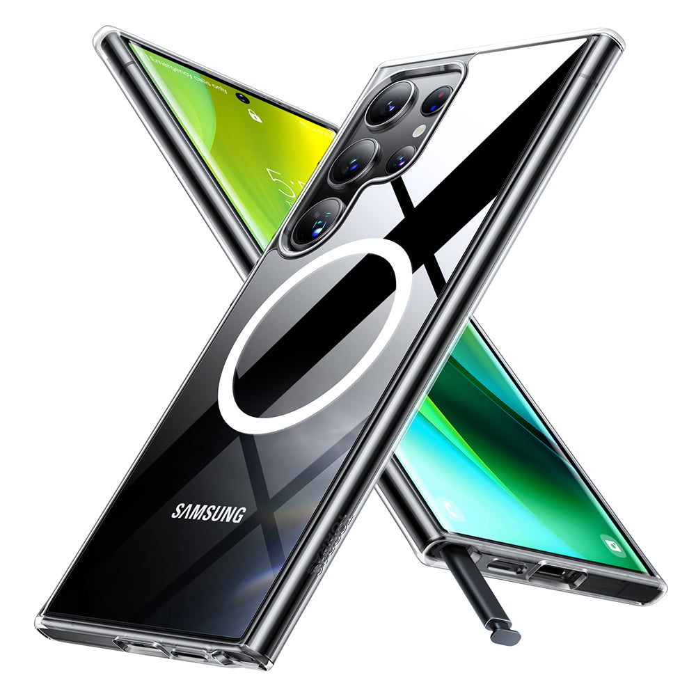MagSafe Case for Samsung Galaxy S24 Ultra S928, Torras, Diamond, Transparent