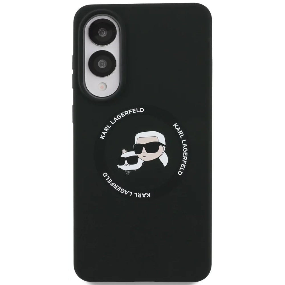 MagSafe Case for Samsung Galaxy S25 Edge S937, Karl Lagerfeld, Silicone Double Heads, Black