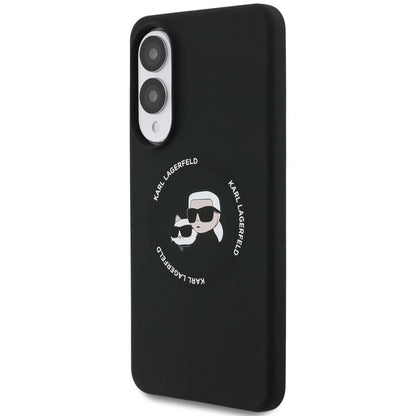 MagSafe Case for Samsung Galaxy S25 Edge S937, Karl Lagerfeld, Silicone Double Heads, Black