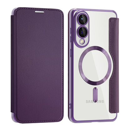 MagSafe Case for Samsung Galaxy S25 Edge S937, Techsuit, SmartMag Book, Purple