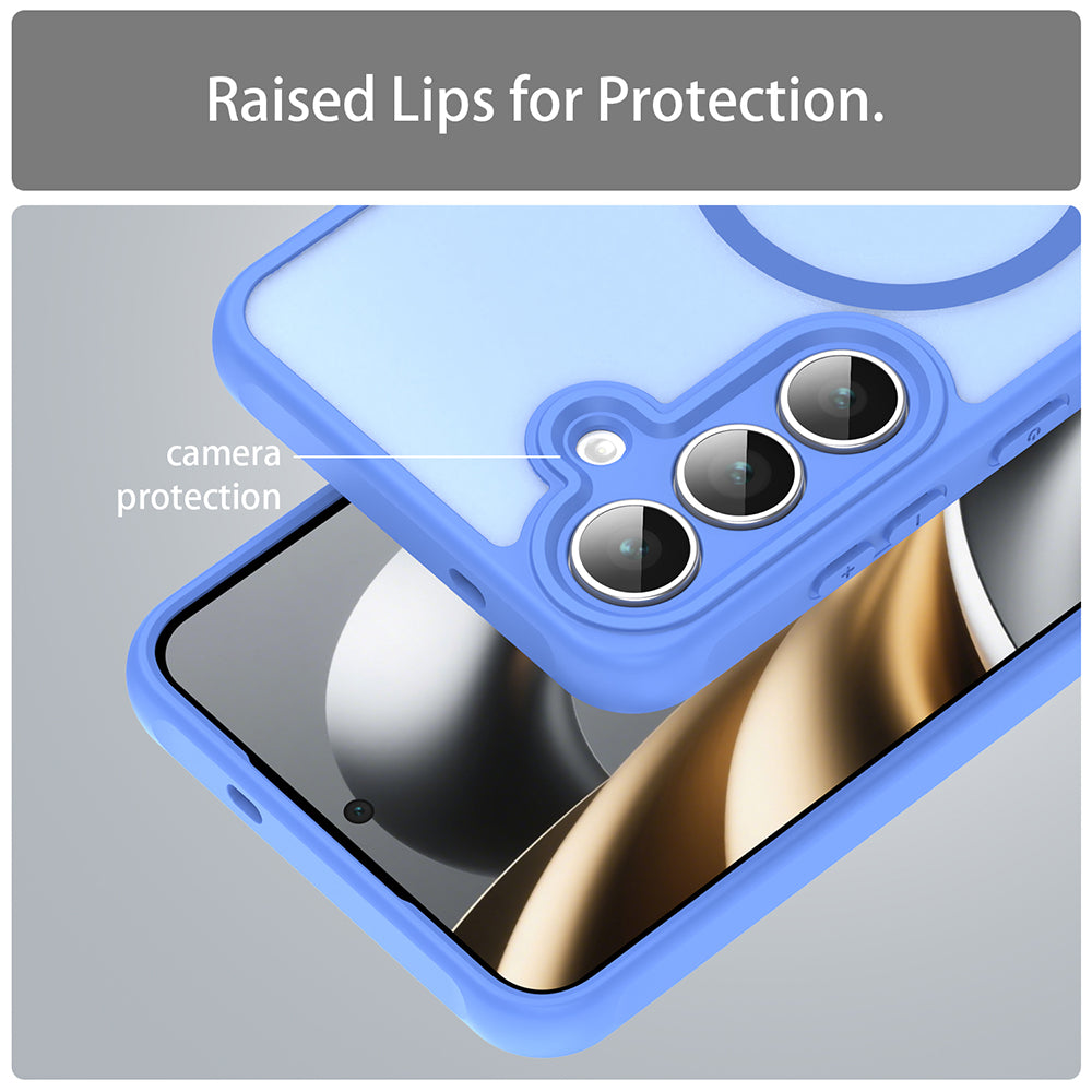 MagSafe Case for Samsung Galaxy S25 FE, Techsuit, HaloFrost II, Blue