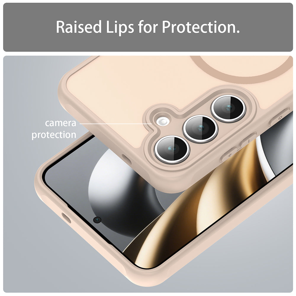MagSafe Case for Samsung Galaxy S25 FE, Techsuit, HaloFrost II, Gold