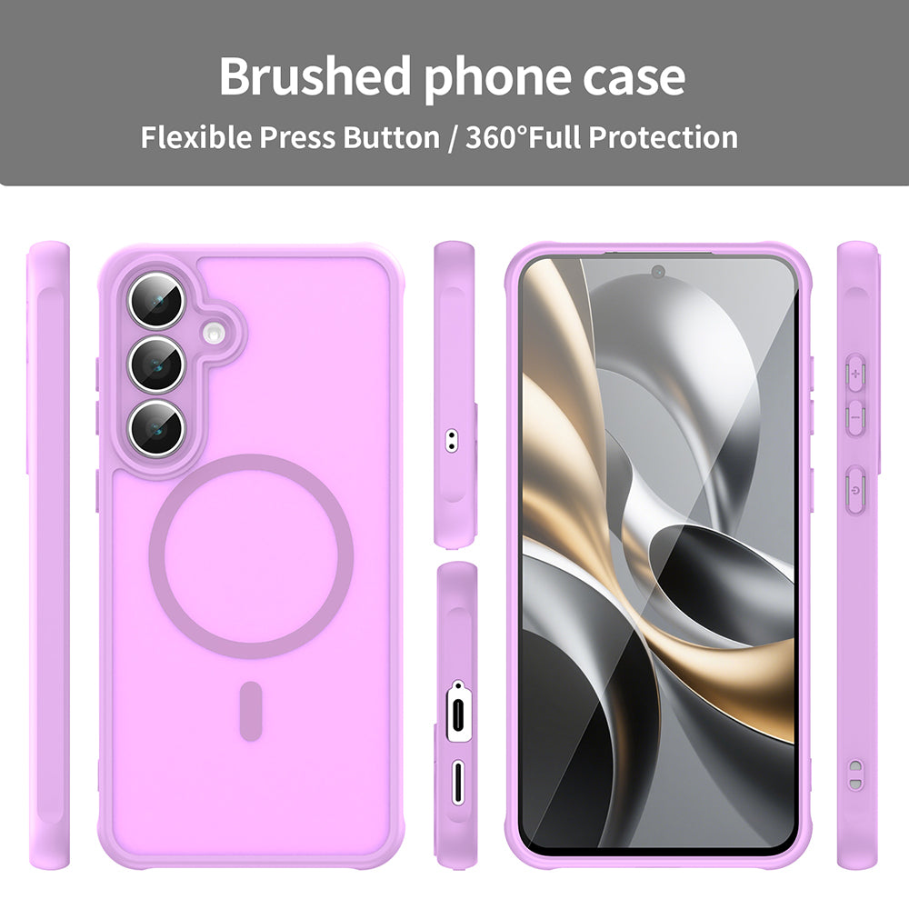 MagSafe Case for Samsung Galaxy S25 FE, Techsuit, HaloFrost II, Pink
