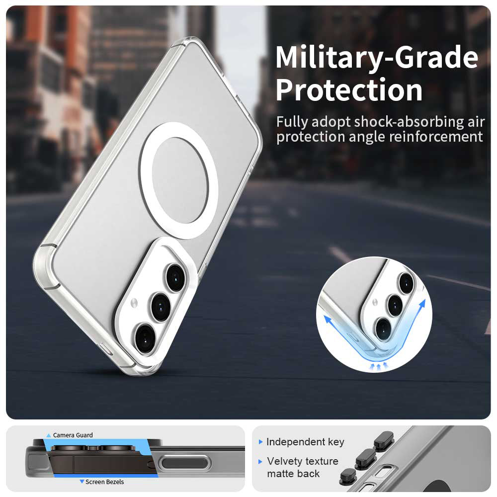 MagSafe Case for Samsung Galaxy S25+ S936 / S24+ S926, Techsuit, CandyCase, White