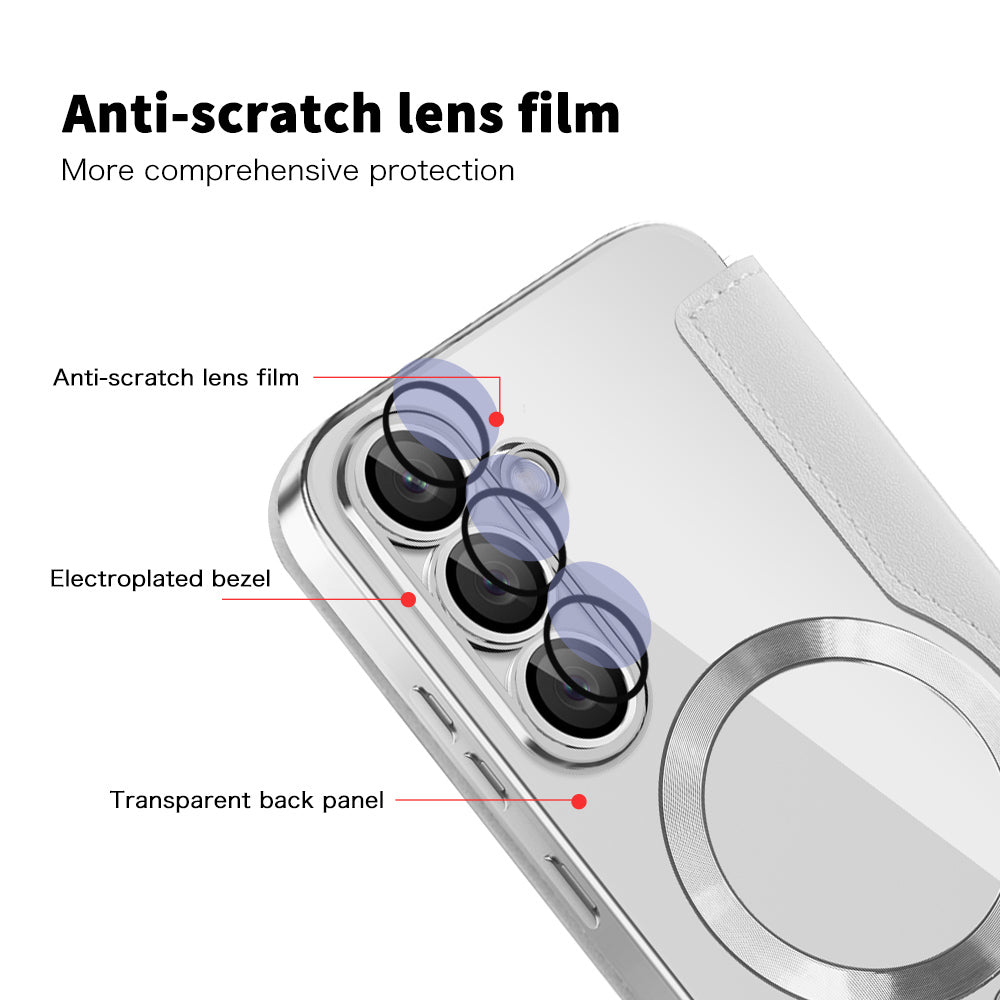 MagSafe Case for Samsung Galaxy S25 S931, Techsuit, SmartMag Book, Gray