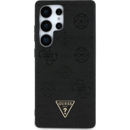 MagSafe Case for Samsung Galaxy S25 Ultra S938, Guess, Peony Grained Hot Stamp Triangle, Brown