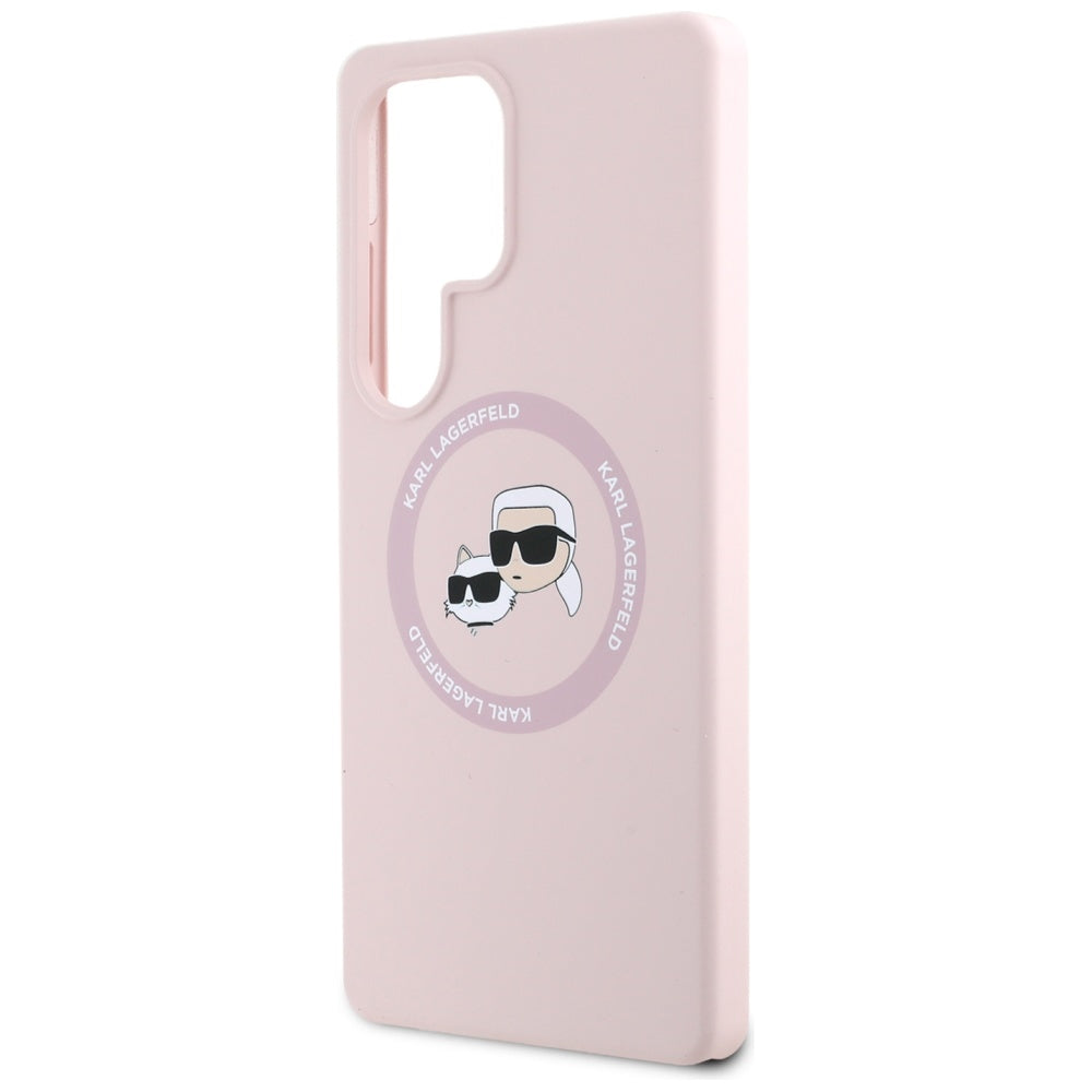 MagSafe Case for Samsung Galaxy S25 Ultra S938, Karl Lagerfeld, Silicone Double Heads, Pink