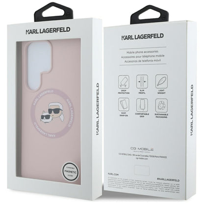 MagSafe Case for Samsung Galaxy S25 Ultra S938, Karl Lagerfeld, Silicone Double Heads, Pink