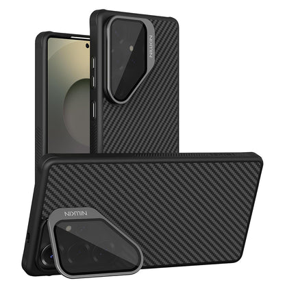 MagSafe Case for Samsung Galaxy S25 Ultra S938, Nillkin, CarboProp with Transparent Black Lens Cover, Black