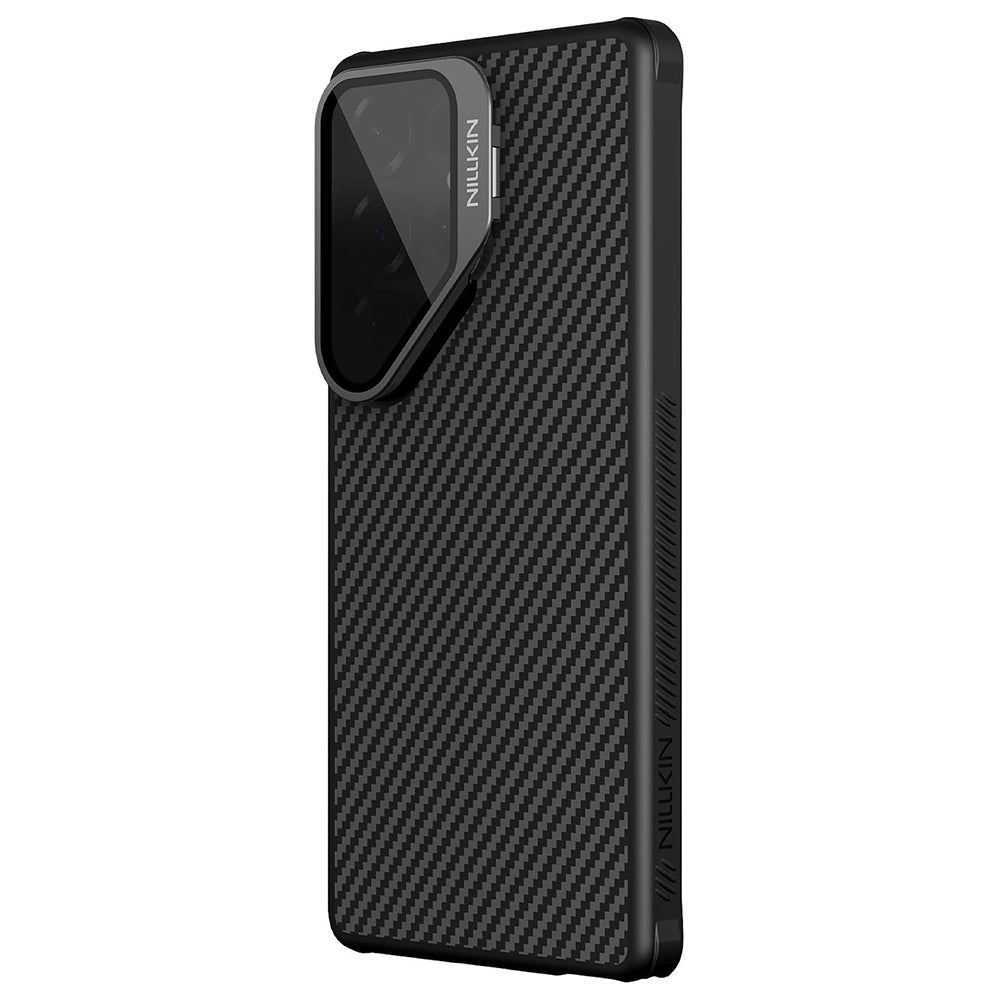 MagSafe Case for Samsung Galaxy S25 Ultra S938, Nillkin, CarboProp with Transparent Black Lens Cover, Black