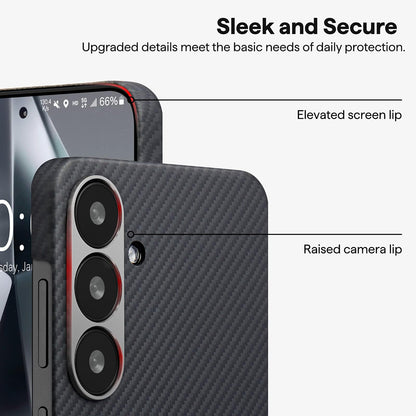 MagSafe Case for Samsung Galaxy S25 Ultra S938, Techsuit, Aramid Fiber, Black